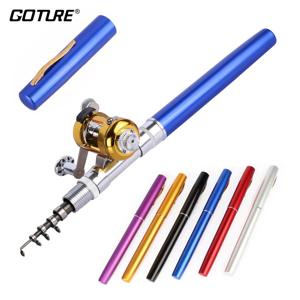 

Goture Pen Fishing Rod Combo Lightweight Portable Pocket Mini Telescopic Fishing Rod with Spinning Reel Wheel All for Fishing