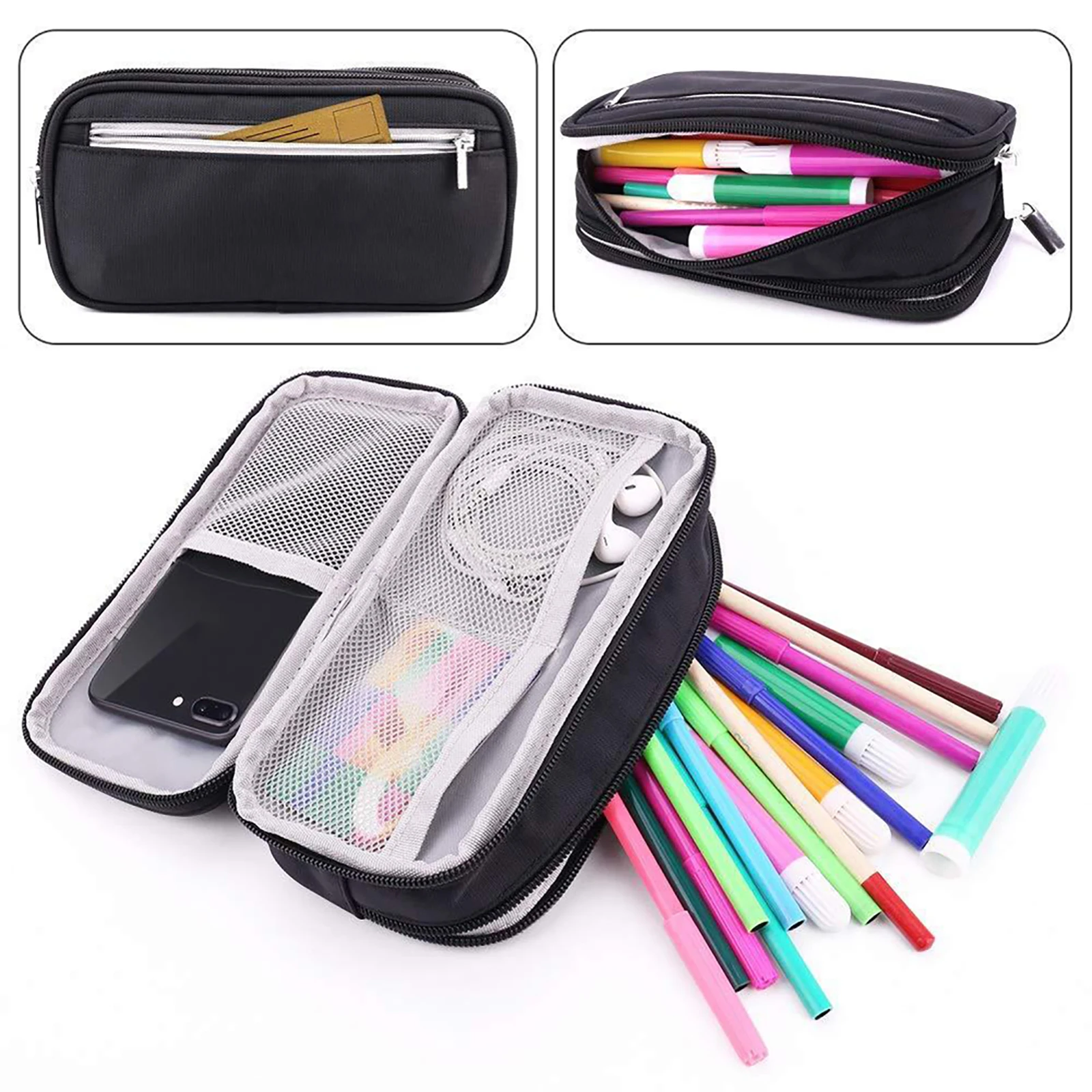 

Portable Pencil Case Multifunction Pencil Case Boy Girl Stationery Pouch Zipper Organizer Student School Supply