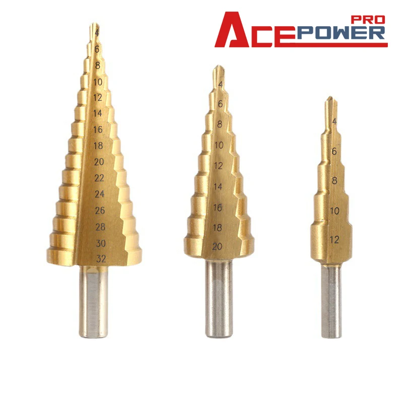 Набор из 3-х высокоскоростных стальных сверл с шестигранной головкой и титановым