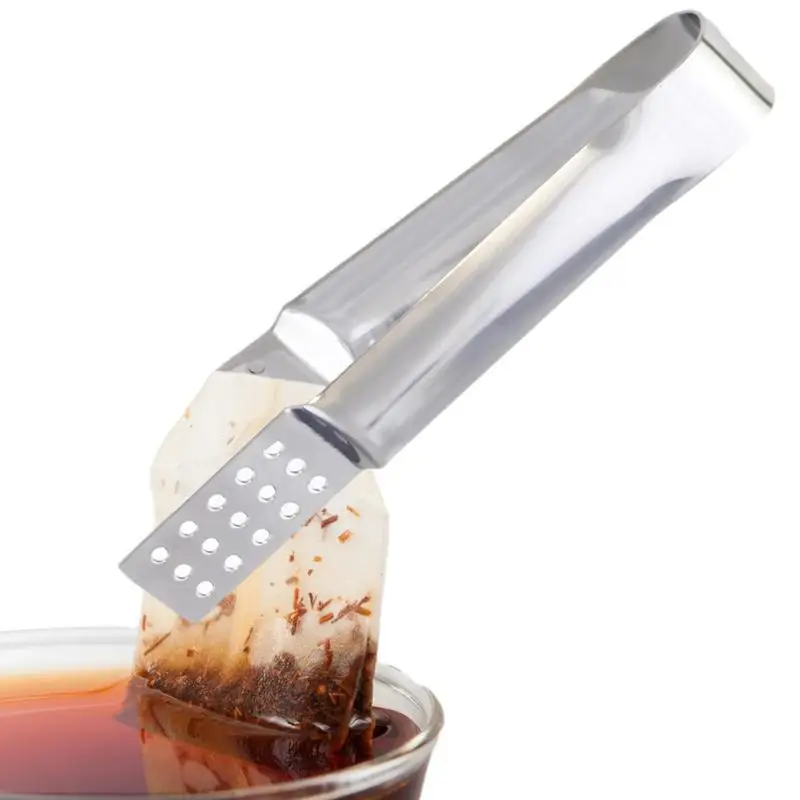 

Выжималка для чайных пакетиков из нержавеющей стали, высококачественные щипцы для чайных пакетиков, ситечко для чайных пакетиков и держате...