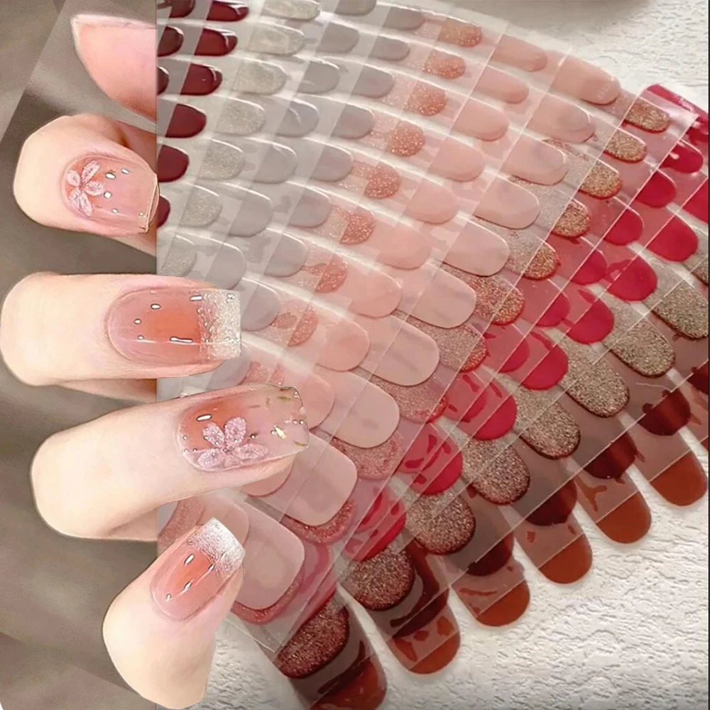 5D Волшебные полузатвердевающие Гелевые полоски для ногтей наклейка корейские