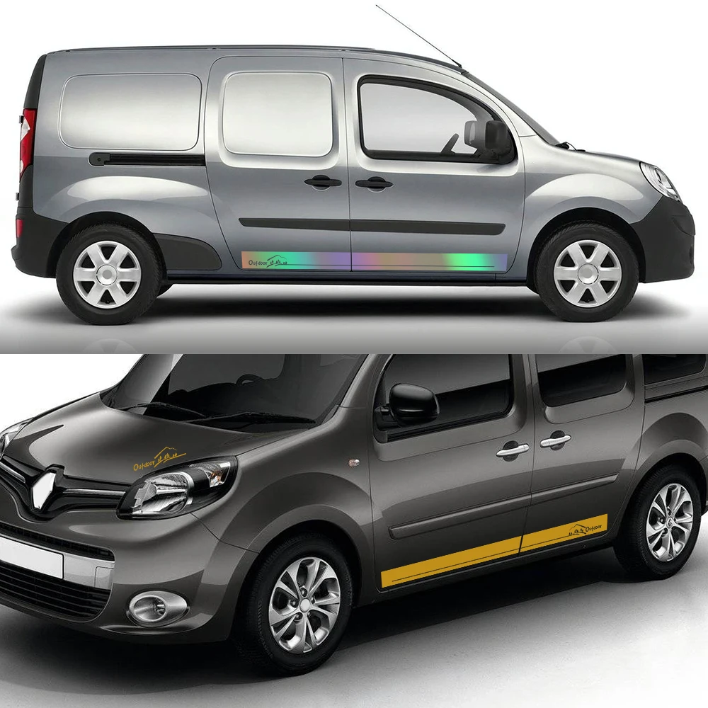 4 шт. автомобильные дверные наклейки для Renault Kangoo 1 2 3 4x4 MK1 MK2 MK3 аксессуары тюнинга