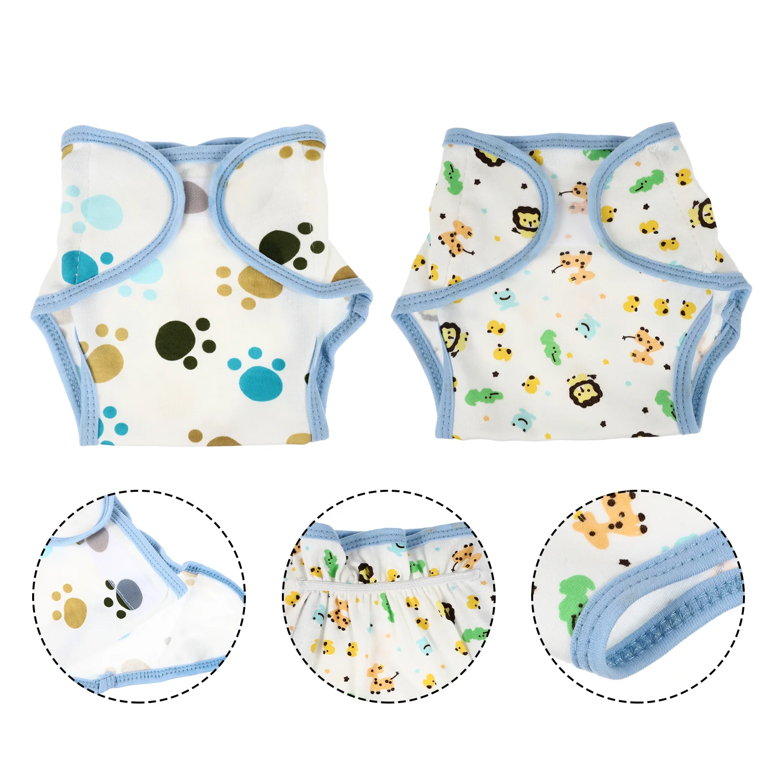 

2 шт., Детские хлопковые многоразовые подгузники