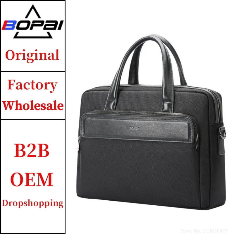 BOPAI оптовая продажа мужская сумка для ноутбука с индивидуальным логотипом легкая