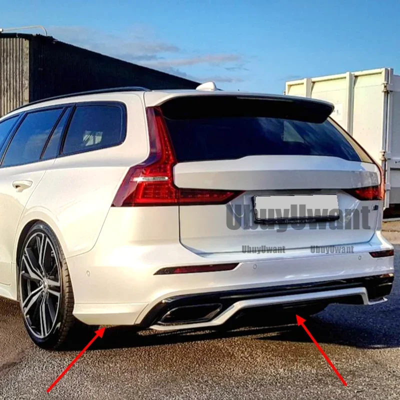 Фото 3 шт. ABS задний бампер, багажник, спойлер для VOLVO S60 V60 (только для SPORT STYLE) 2021 2022 2023 2024 №3