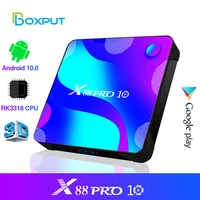 x88 pro 10 smart tv box android 11 4g 64gb 32gb 128gb androroid 10 tvbox rk3318 wifi 1080p 4k set top box media player
