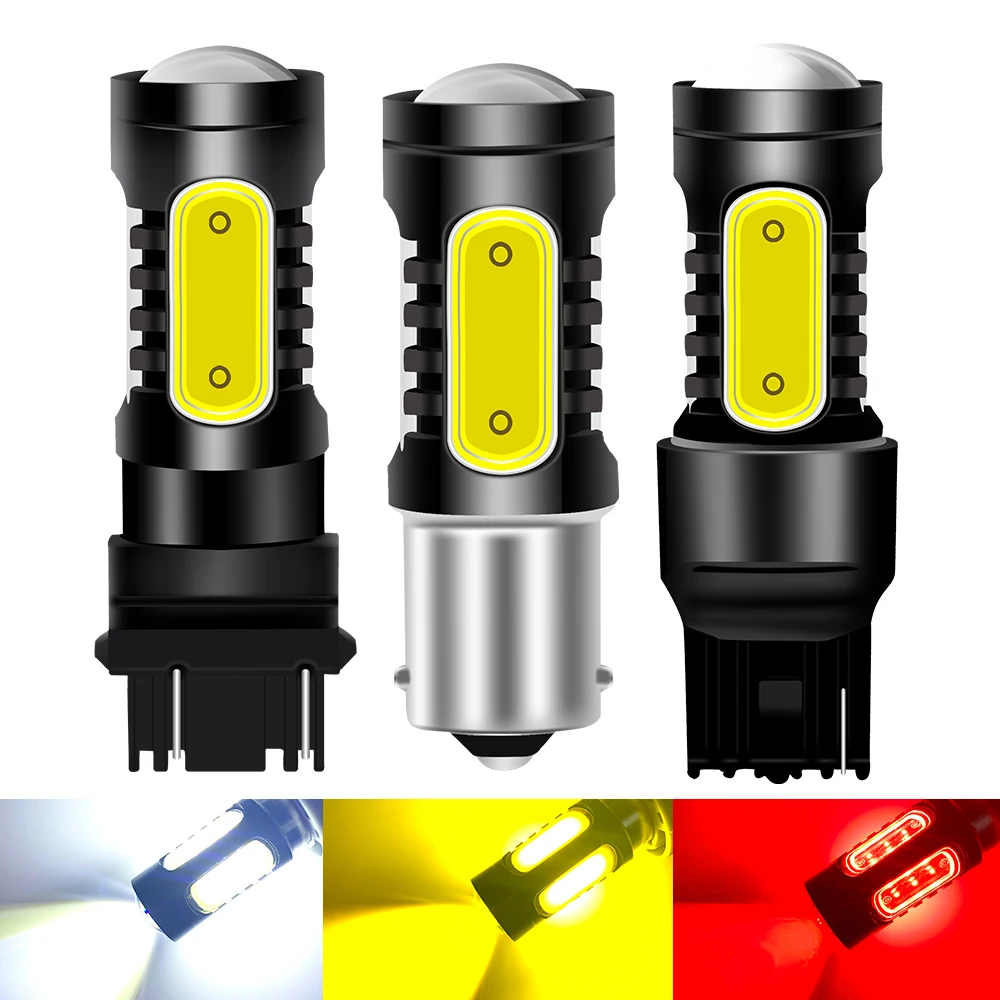 

Комплект Из 2 Светодиодных Ламп 1156 P21W Для Задних Фонарей, BA15S BAU15S 12V COB 5SMD T20 7440 W21W 3157 1157 BAY15D