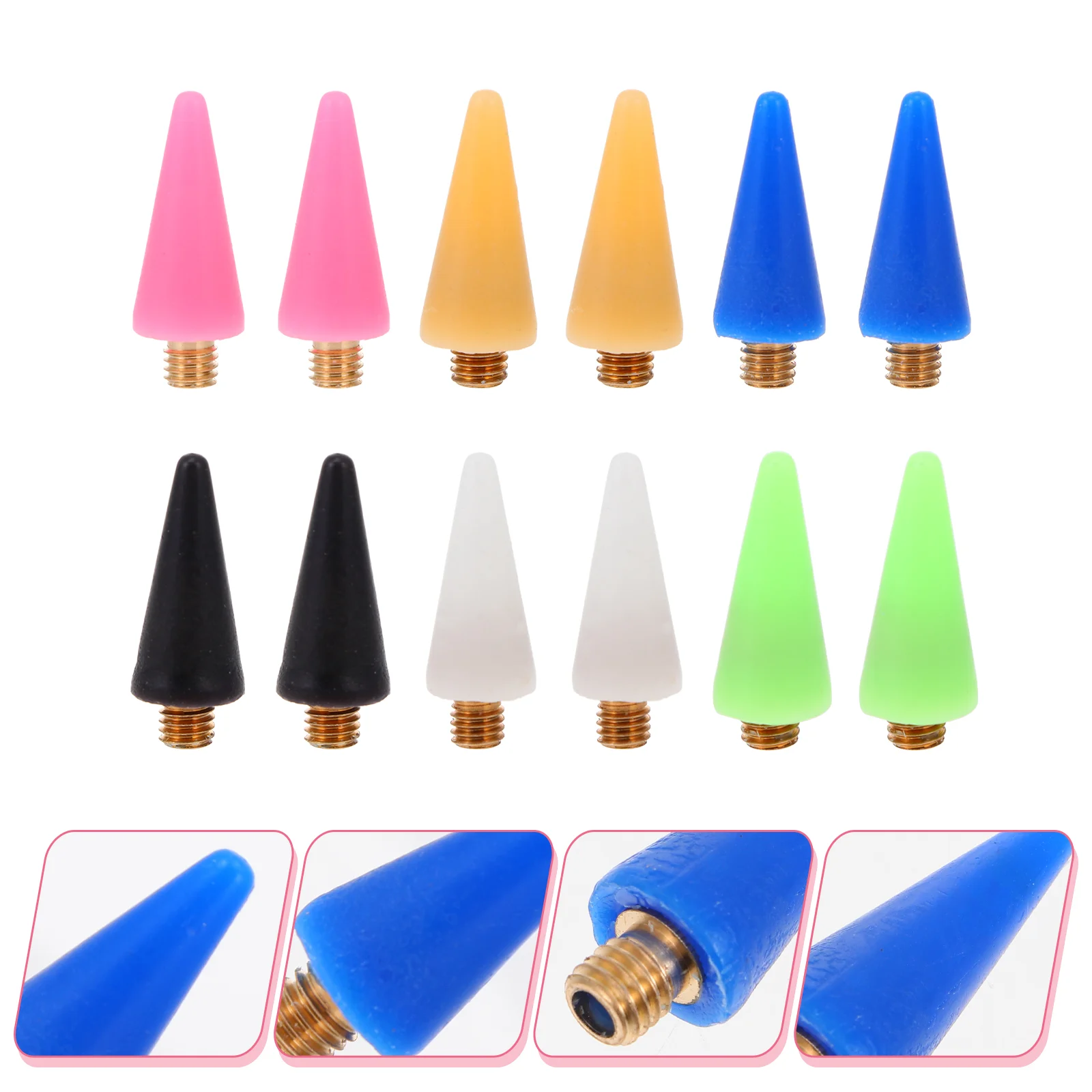 

Head Pen Wax Picker Rhinestone Nail Replacement Tip Tips Dotting Jewel Setter Tool Studs Pick Up Point Drill Heads Applicator