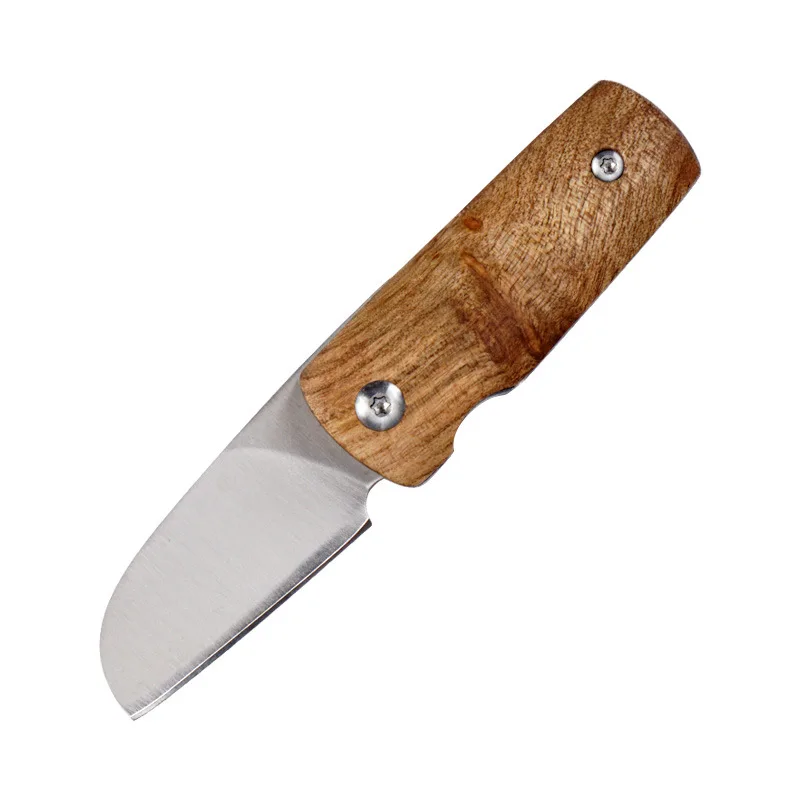 

Folding Knife 440 Stainless Steel Shadow Wooden Handle Mini Folding Knife Outdoor Portable EDC Keychain Pocket Knife fishingtool