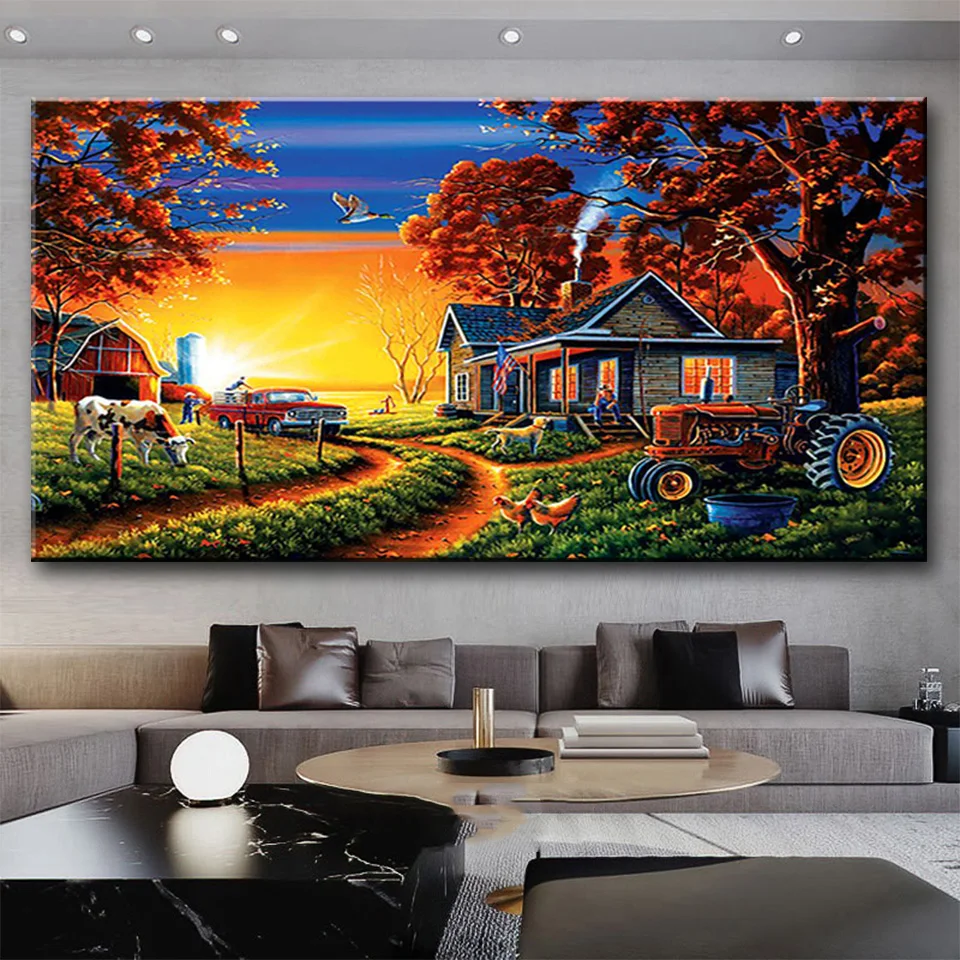 

Большая алмазная живопись «сделай сам», пейзаж, осень, алмазная живопись, наборы для вышивки крестиком, алмазная вышивка стразы, ремесла, мо...