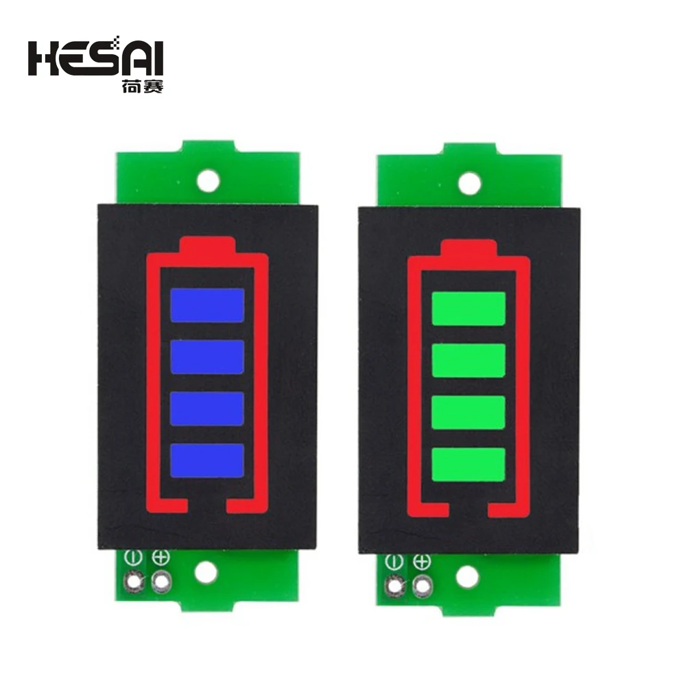 

Индикатор емкости литиевой батареи 1S, 2S, 3S, 3,7 в, 4,2 в, синий дисплей, тестер мощности аккумулятора электромобиля, литий-ионный