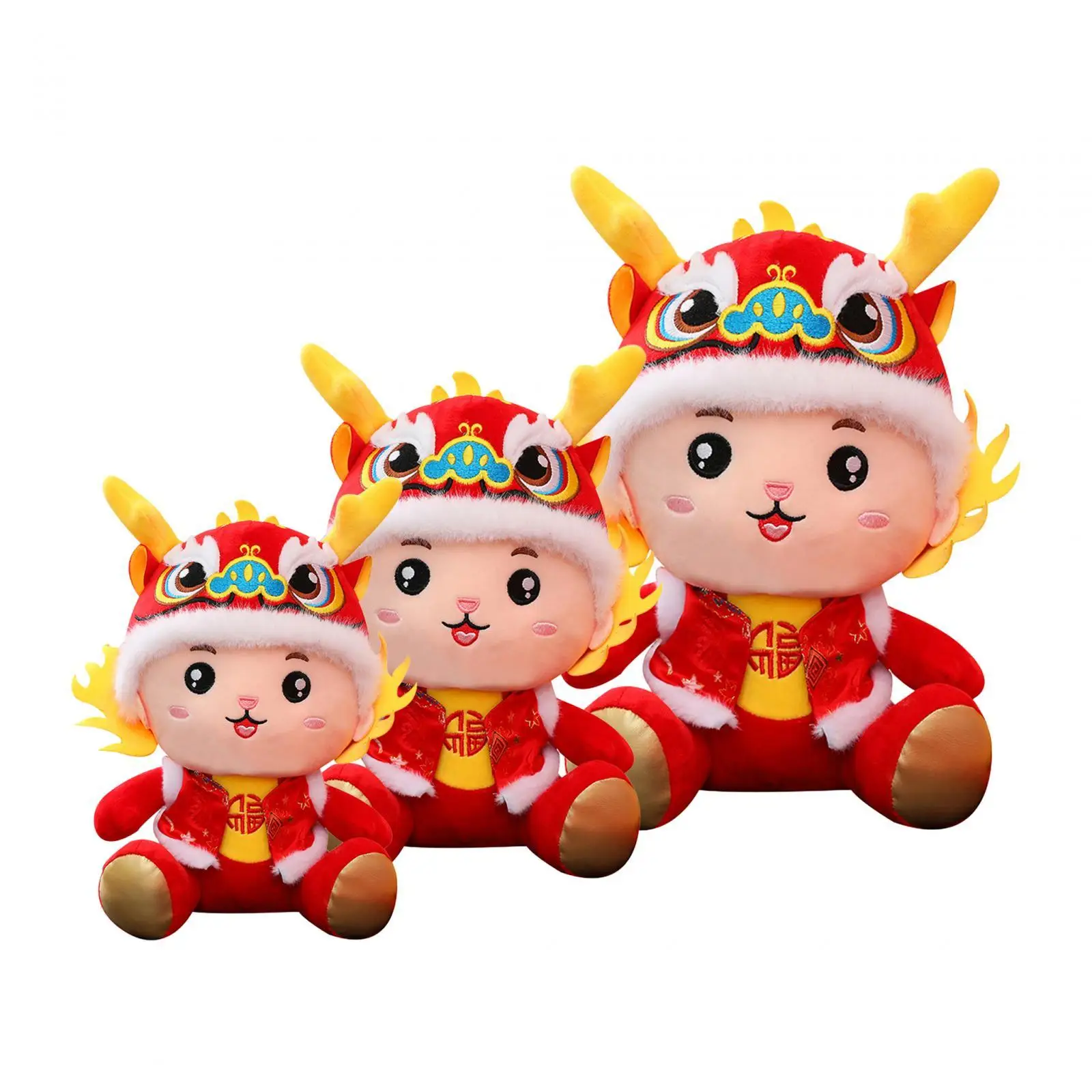 Кукла-дракон плюшевая игрушка кукла-дракон новогодняя игрушка-дракон для