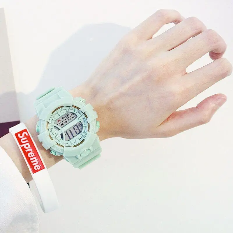 Модные трендовые детские электронные часы для подростковых пар модные