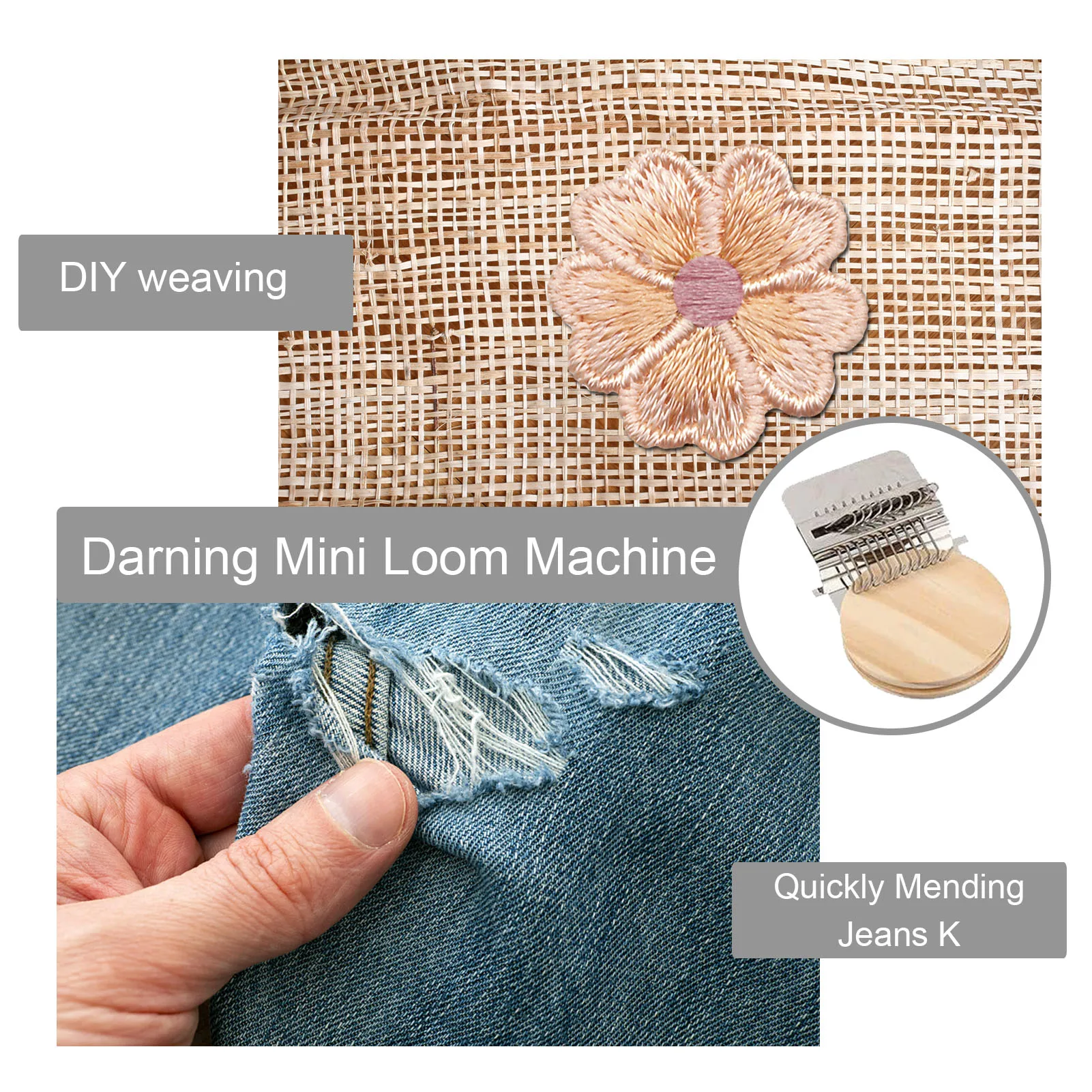 

Darning Mini Loom Machine Small Loom Darning Machine Loom Mini Weaving Loom Darning Machine Loom For Jeans Socks Clothes Darning