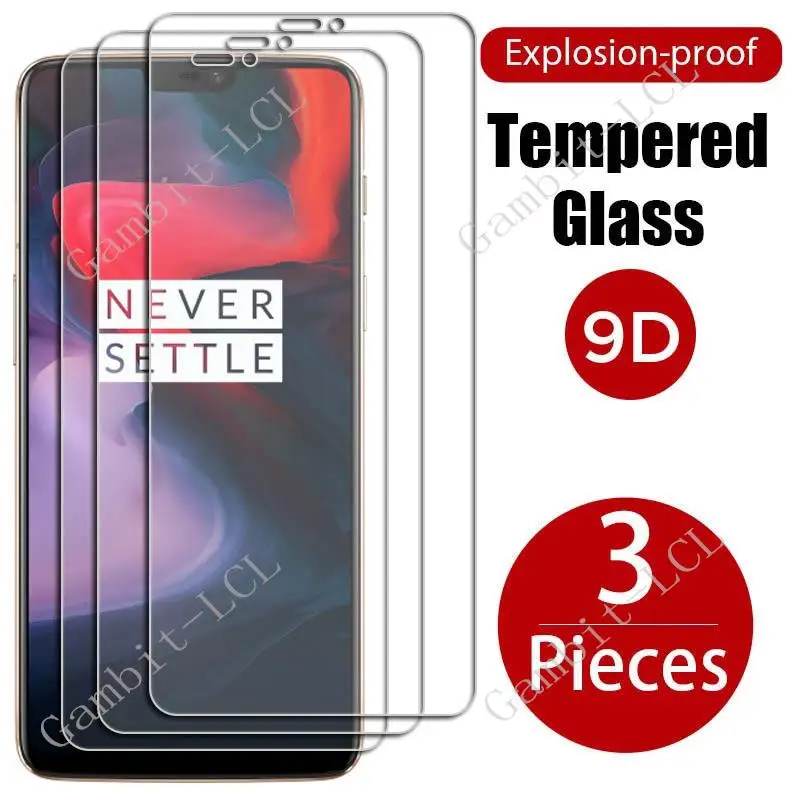 Закаленное защитное стекло для OnePlus 6, Защитная пленка для OnePlus 6 One Plus 1 + 6 A6000, A6003 6,38 дюйма, 3 шт.