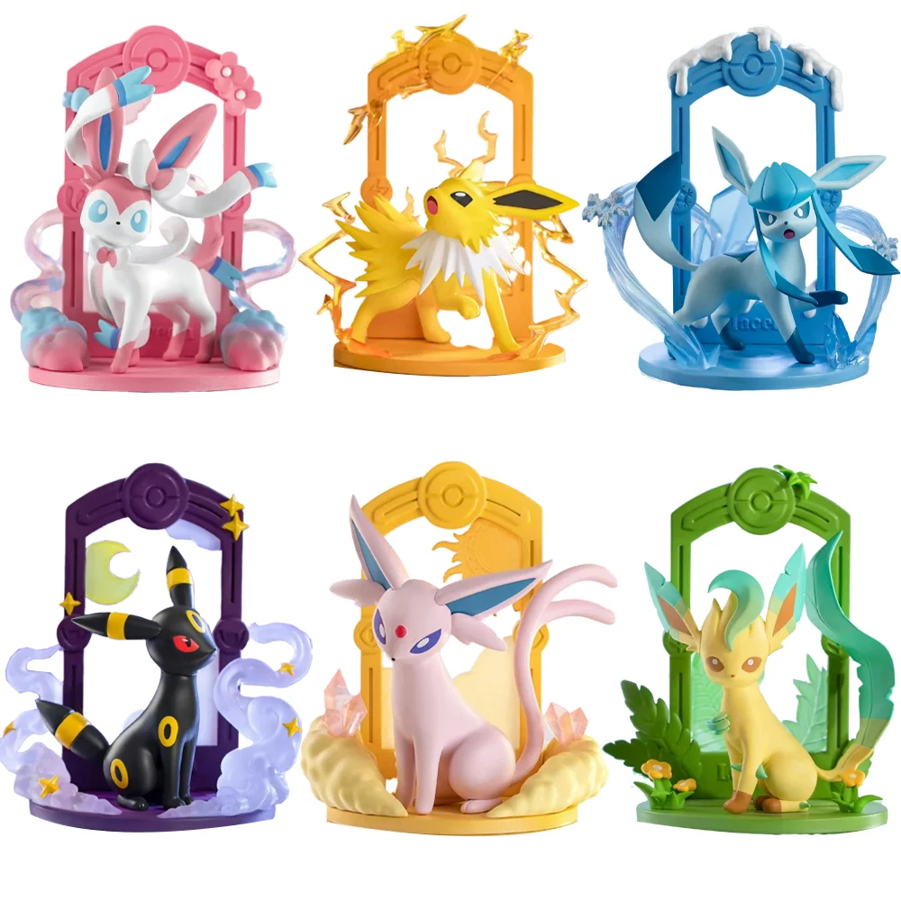 

Pokemon Eeveelution Box Espeon Sylveon Glaceon Leafeon Vaporeon Umbreon Flareon Jolteon Model Anime Figure Ornaments Toys Gifts