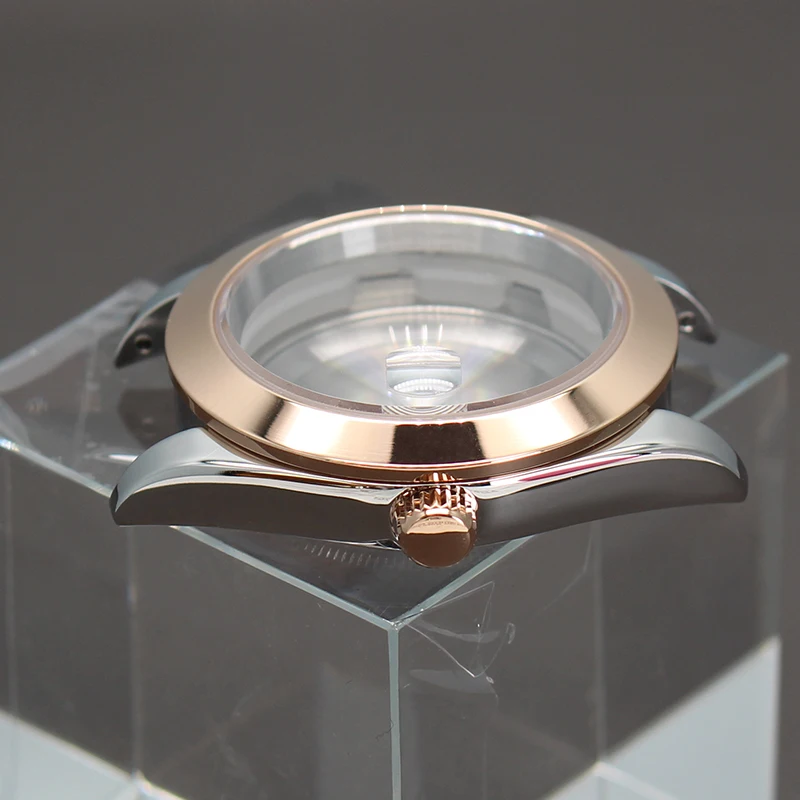 Чехол для мужских часов розовое золото 36 мм 40 28 5 Seiko nh35 nh36 Miyota 8215 - купить по