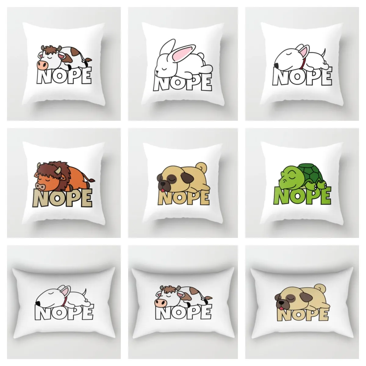 

Плюшевая наволочка с маленьким животным принтом, декоративные наволочки для гостиной 40*40,45*45,50*50,60*60 30x50 40x60, декоративная подушка, cas