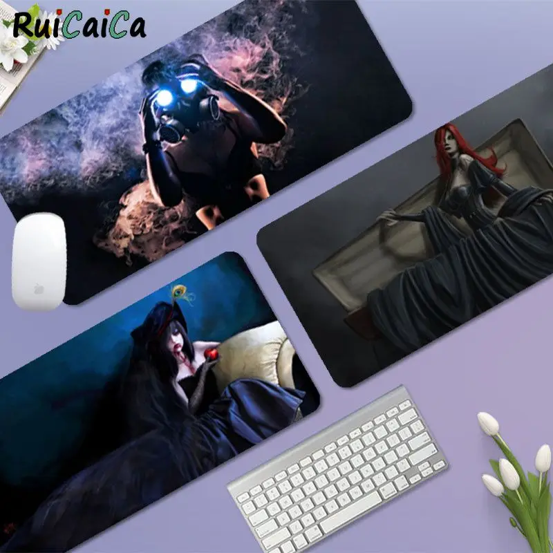 

RuiCaiCa Dark Women Animation Office Student Gaming Thickened Large Writing Pad Non-slip Cushion Mouse Pad Deskpad Home Decor