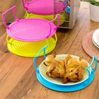 3 цвета Пластик стенд микроволновая печь вставка Многофункциональный Кухня сушилка для посуды Пластик укладчик крышкой + Охладительная решетка Кухня инструмент