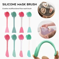double headed knife type fishtail type silicone face wash brush massage makeup remover pore cleaning mud film brush skin care