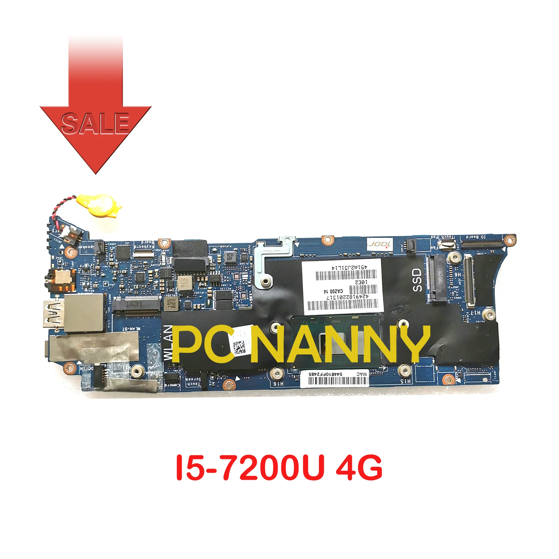 

PCNANNY для dell XPS 13 9360 материнская плата для ноутбука P54G LA-D841P 4G 0YR6VH YR6VH