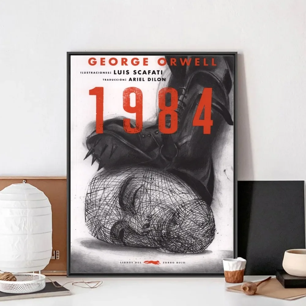 Плакат Джорджа Оруэлла 1984 Размер A3/A4 Современный Стиль HD Качественный Бумажный