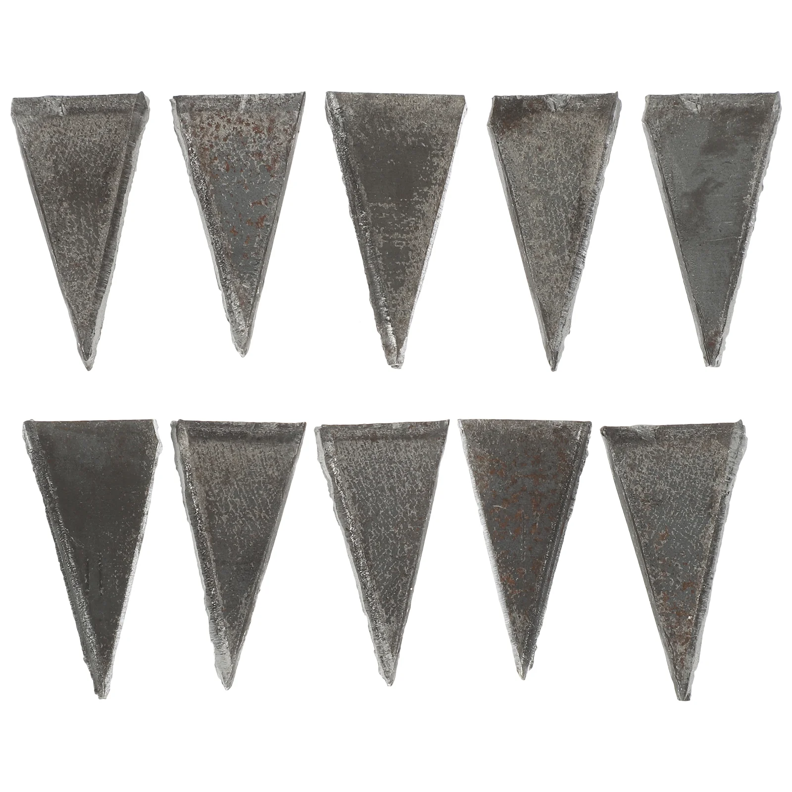 

20 Pcs Triangle Wedge Durable Practical Shape Carbon Steel Wooden Handle Wedges