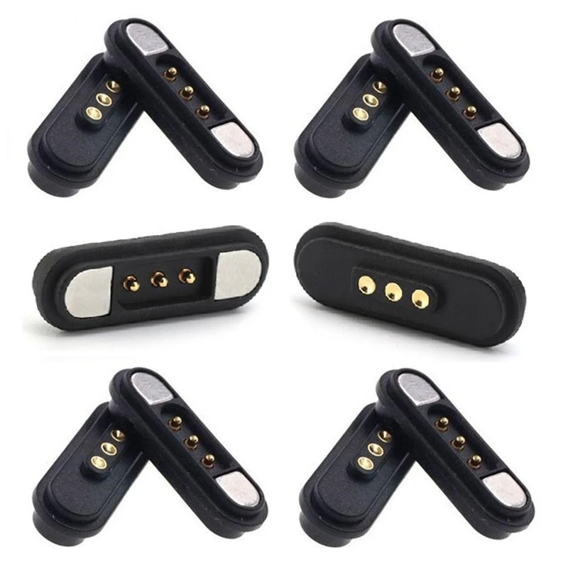 

5 Pairs Magnetic Connector Pogo Pin Male Female 2.2 MM Grid THT 3A Spring Loaded Pogo Pin Waterproof Pad
