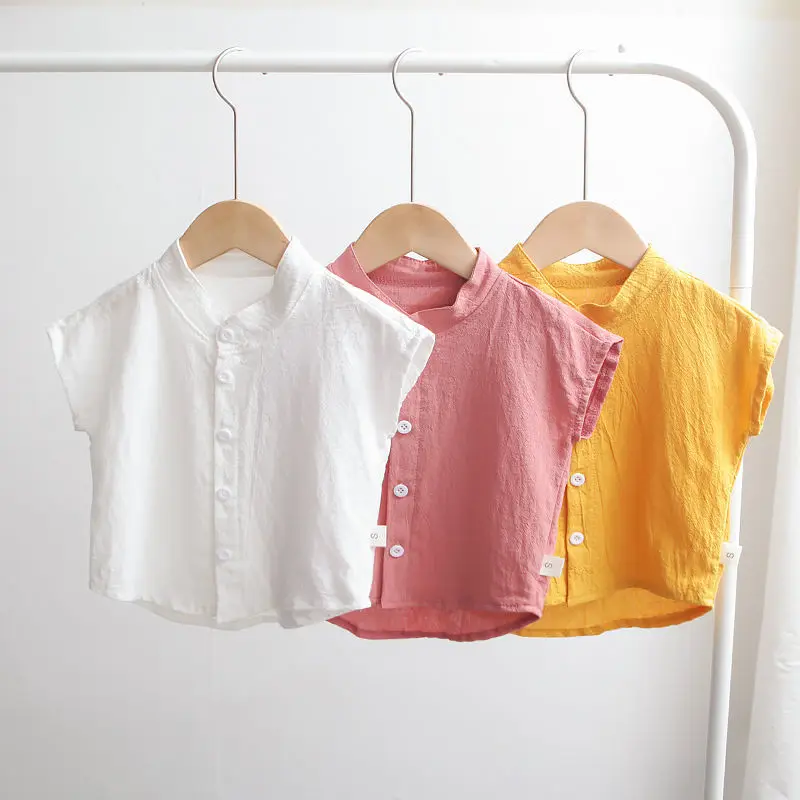

Детские свободные топы для мальчиков, детский летний кардиган, футболки, Новое поступление 2022, рубашки для мальчиков, топы для маленьких мальчиков белого, розового, желтого цветов