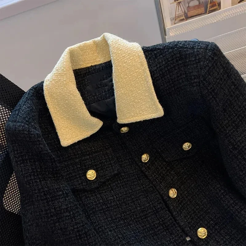 LUO. TAO. FUSH Женское ароматное пальто черное полиэстер