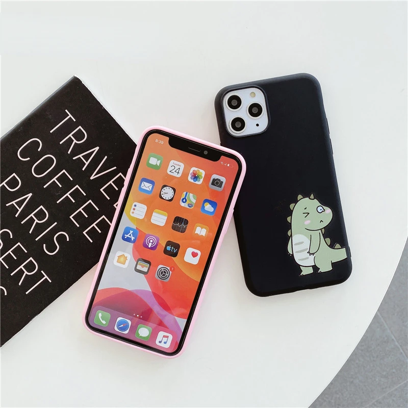 

Factory Direct Selling Couples Dinosaur Silicone Cover For iPhone 12 13 Mini 11 Pro Max X XR XS Max 7 8 6 6s Plus 5 5s SE 2020 C
