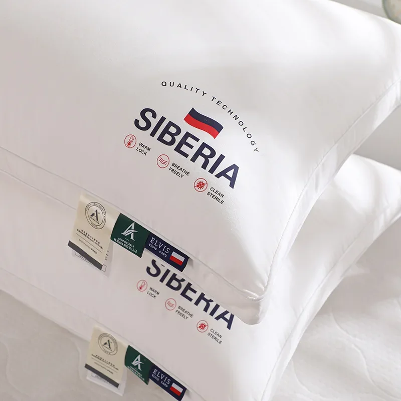 Высококачественная пуховая удобная подушка 5-звездочная для отеля однотонная