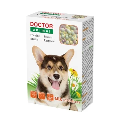 6 шт. Бионикс Мультивитаминное лакомство Doctor Animal Mix для собак 120 таблеток 116072 0 055 кг