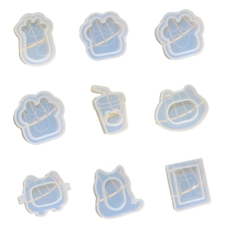 

DIY Cream Queen Keychain Silicone Epoxy Mold DIY Photo Frame Pendant Jewelry Crafting Mould for Valentine Love Gift