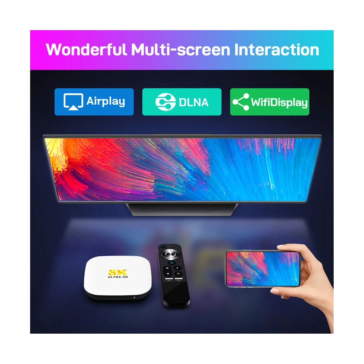 ТВ-приставка H96 Max M2 2 ГБ + 16 Android 13 Смарт WIFI6 BT5.0 8K AV1 медиаплеер RK3528