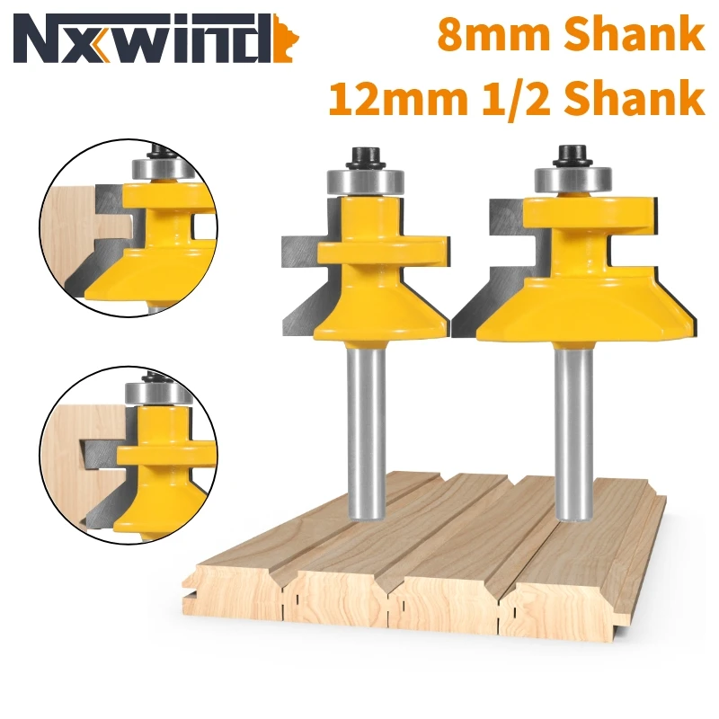 

NXWIND 2PCS Stile&Rail Assembles Router Bit Woodworking Milling Cutter For Wood Tools