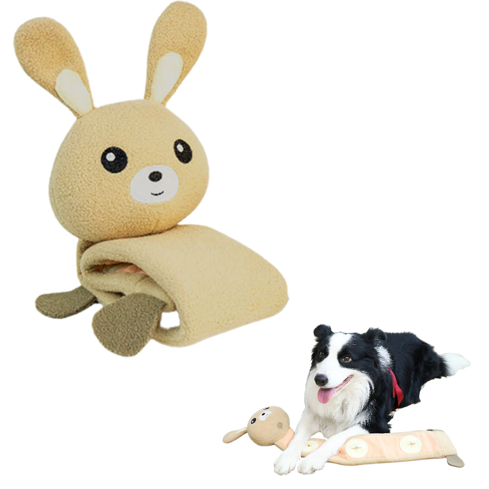 

Dog Sniffing Toy Cute Plush Squeaky Sound Dog Toy Pet Treat Toy Pets Chew Toy Interactive Pet Toy Rolled Skin-Friendly Toy