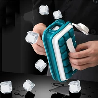 2 in 1 portable ice machine ice ball maker bar kitchen ice cube mold lattice ice hockey silicone water kettle cubic container