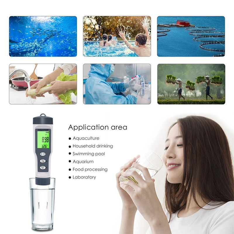 Три в одном измеритель Ph кислотности тестер качества воды
