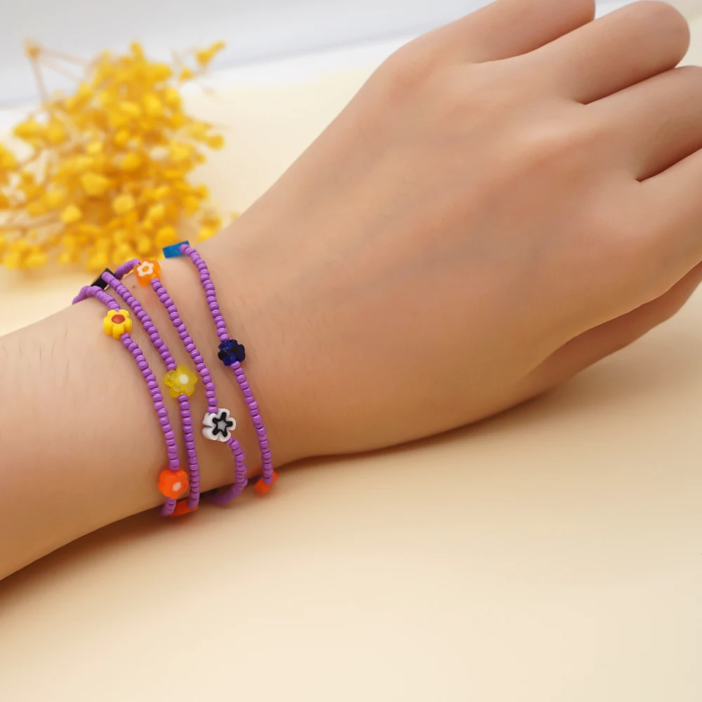 Go2Boho 2022 летняя многоцветная Маргаритка Цветок Солнцезащитные очки цепочка