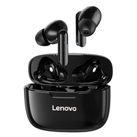 lenovo xt90 tws earphone bluetooth 5 0 headphones sports stereo bass press control true wireless earbuds with mic black
