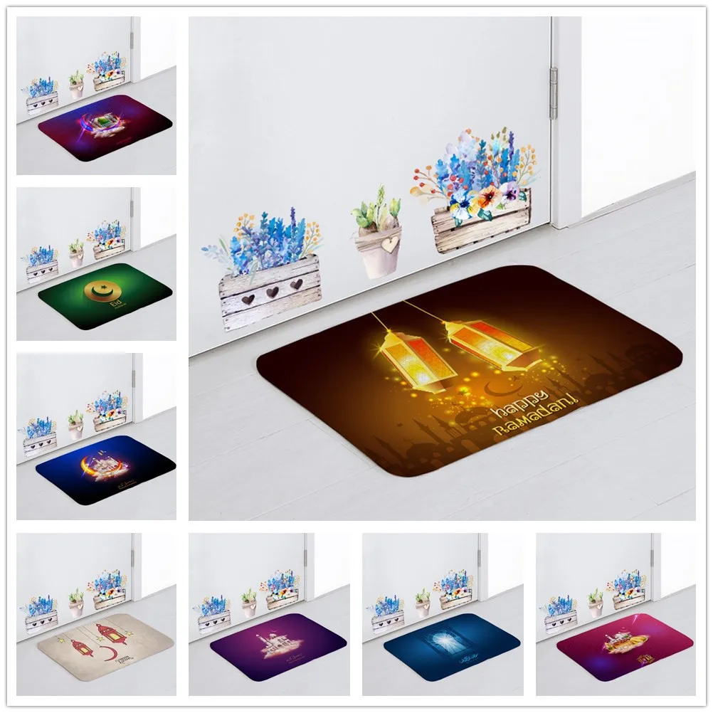 

Мусульманский напольный коврик Eid Mubarak Рамадан коврик для гостиной украшение для дома длинная полоса для балкона Противоскользящий напольн...