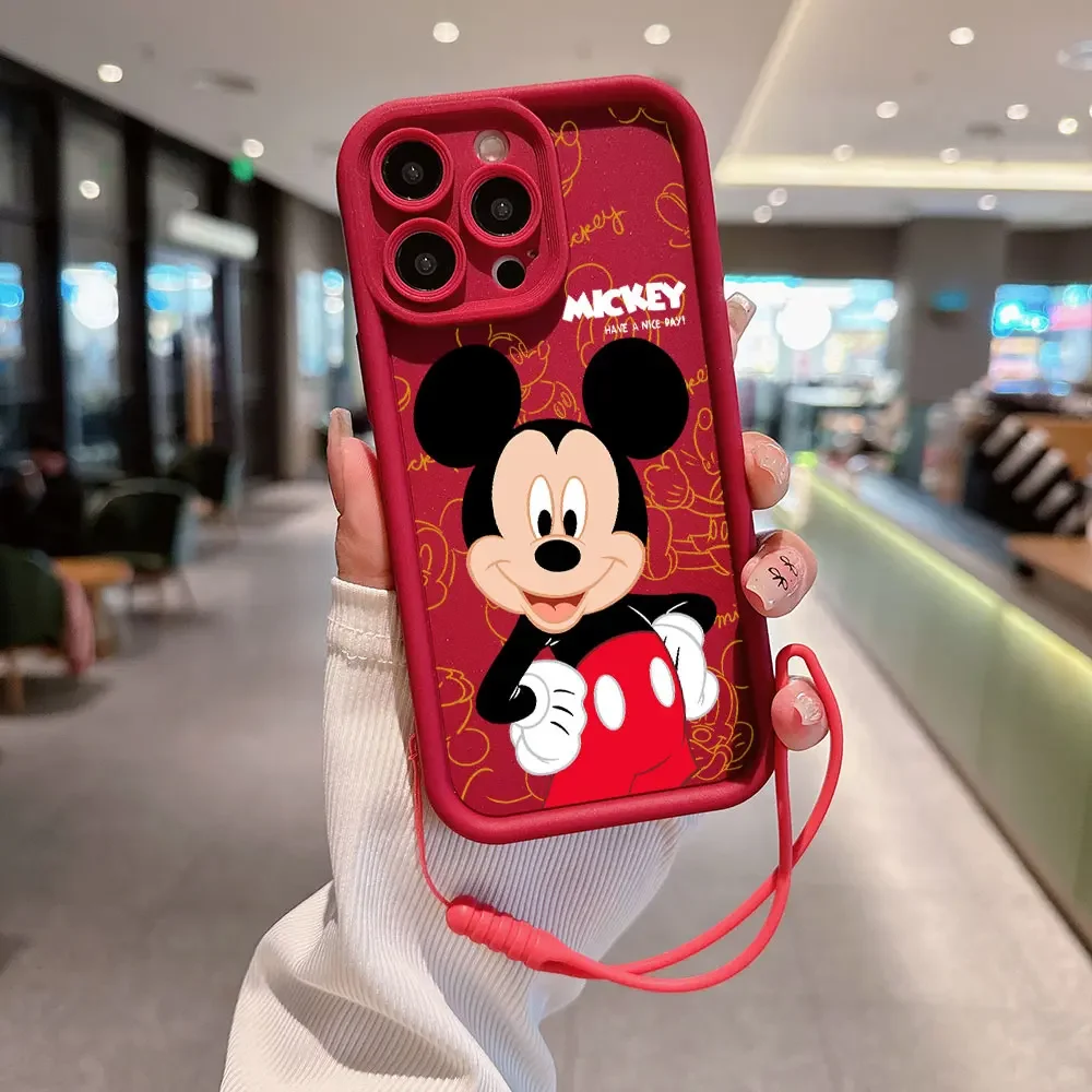 Мультяшный чехол для телефона с Микки и Минни Samsung S24 S23 S22 S21 S20 FE Plus Ультратонкий
