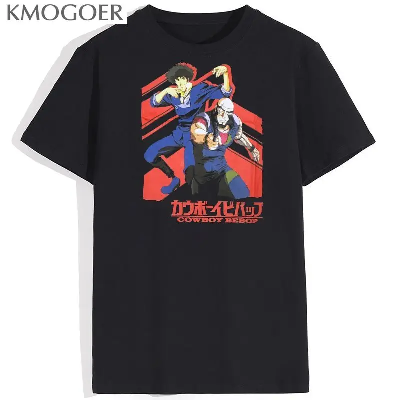 

Футболка мужская оверсайз с рисунком, хлопковая рубашка с рисунком, в стиле ольччан, хип-хоп, с принтом космоса, Cowboy Bebop