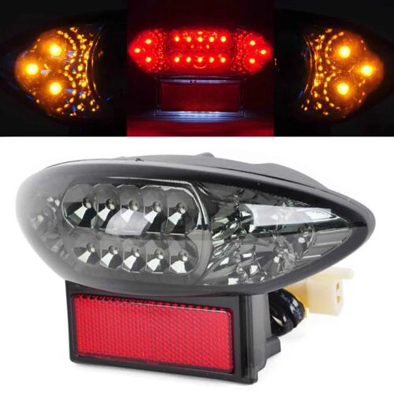 

Motorcycle Black Rear Turn Signal Tail Stop Light Lamp Integrated for Hayabusa GSXR1300 GSXR 1300 1999-2007