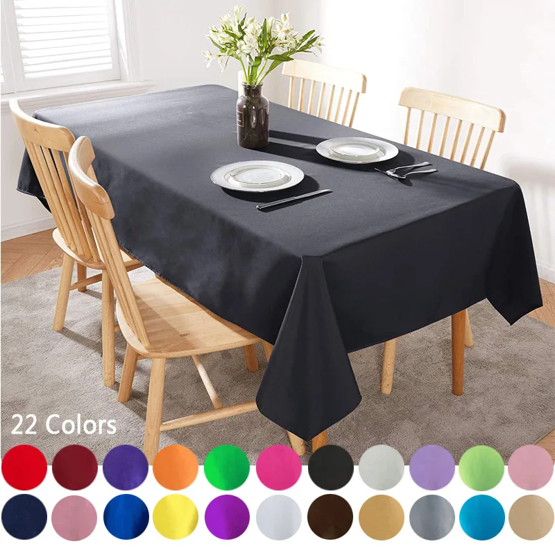 Tablecloth Rectangular Satin Table Linens Washable Polyester Stain Resistant Table Cloth for Wedding Buffet & Party Mantel Saten
