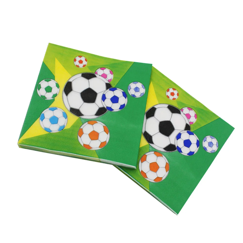 

40pcs Football Printed Napkins Soft Beautiful Facial Tissue Interesting Paper Towel Fashion Napkin for Party
