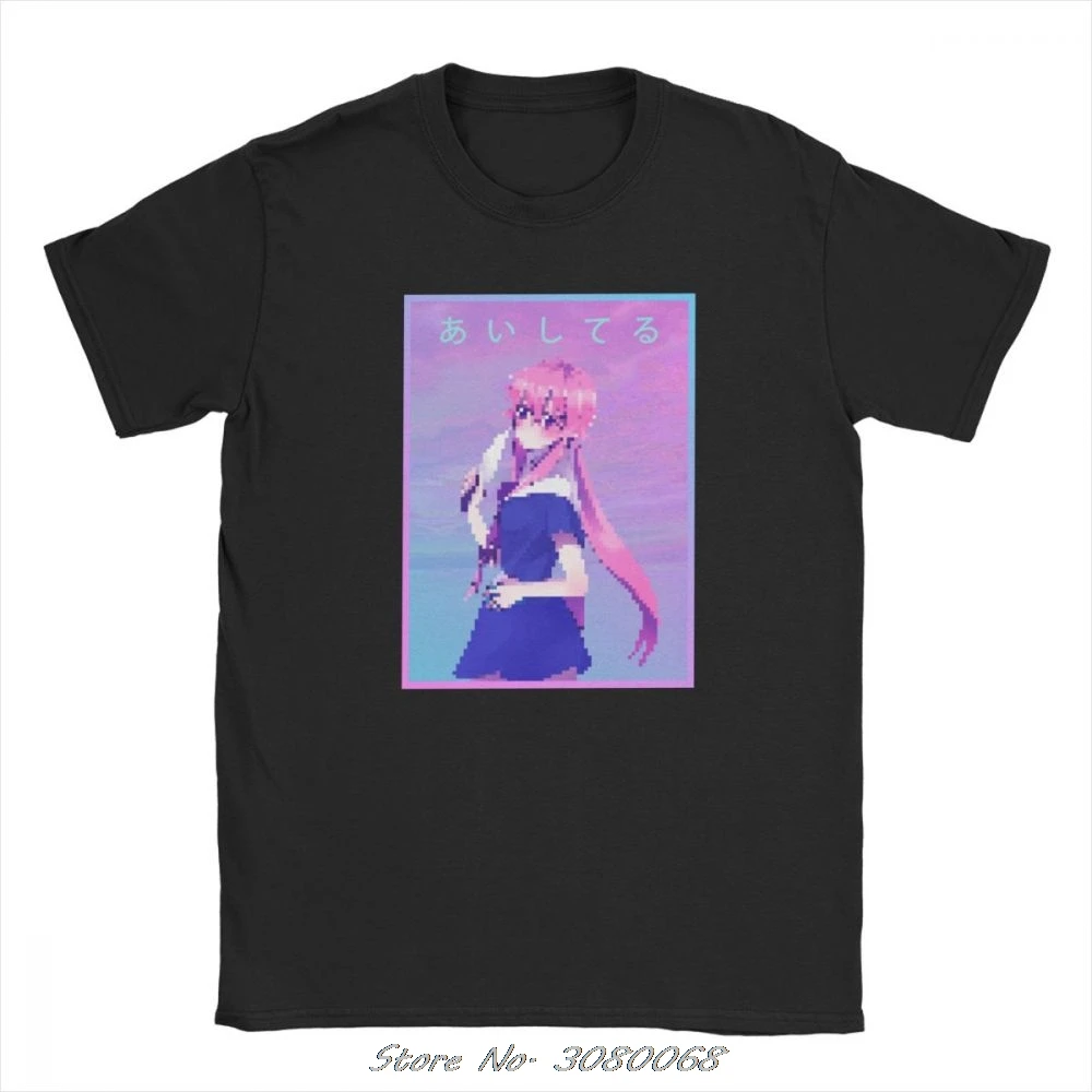 

Gasai Yuno Tee Shirt Aesthetic Mirai Nikki t-shirt Men Cotton T Shirt Future Dairy Japanese Yandere Short Sleeve Gift Tops