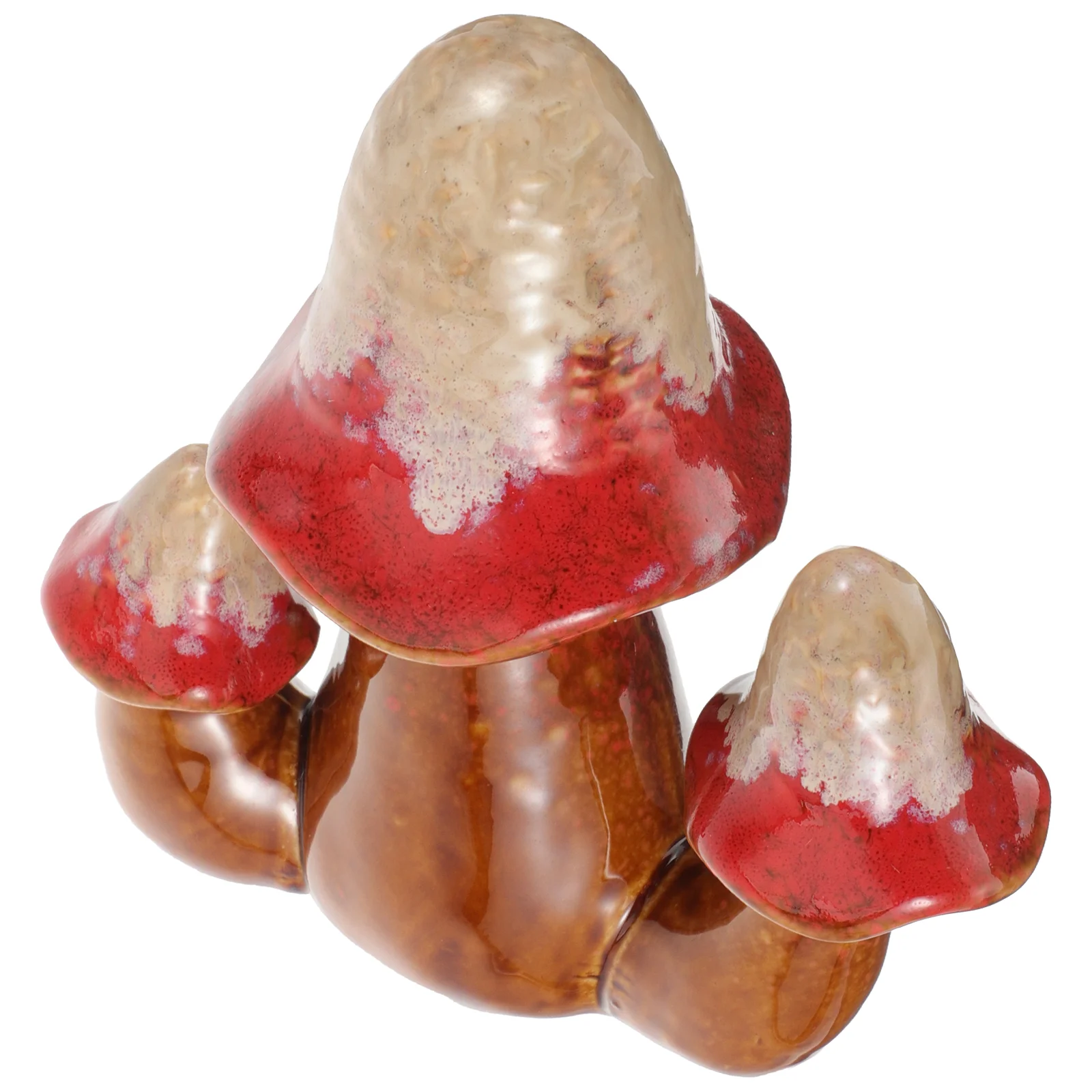 

Mushroom Sculpture Figurine Fairy Figurines Miniature Garden Mini Pot Stand Ornament Bonsai Toys Simulation Terrarium Crafts